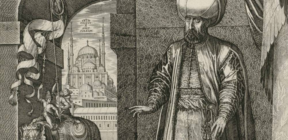 Melchior Lorck, Sultan Süleyman I., Detail, um 1574, Holzschnitt auf Papier