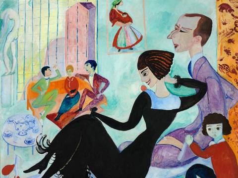 Sigrid Hjertén, Ateljéinteriör, 1916, Öl auf Leinwand, Moderna Museet, Stockholm