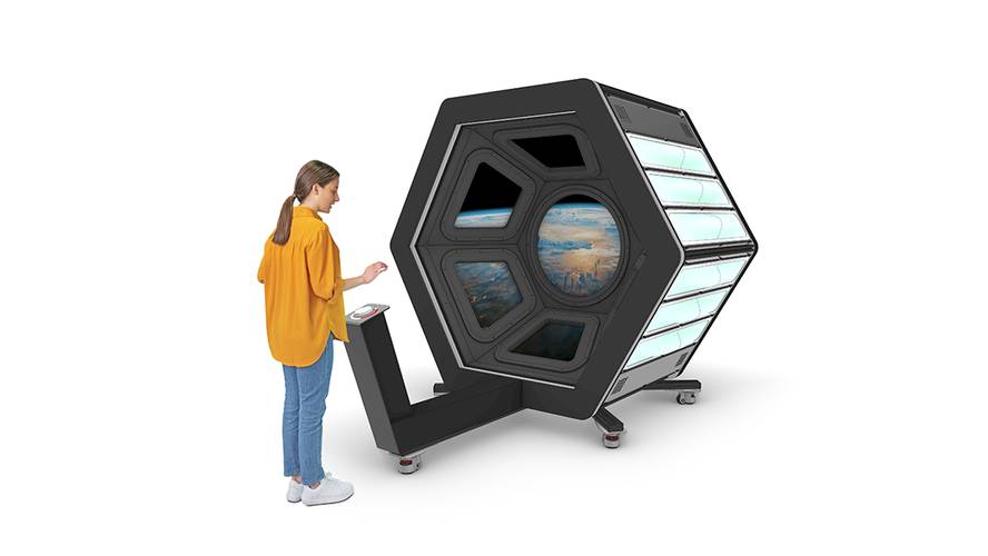 Exponat: Blick aus der Raumstation