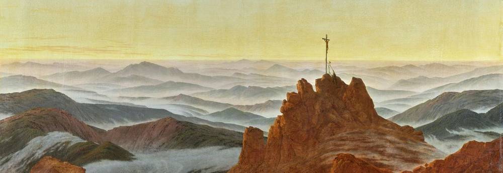 Caspar David Friedrich: Morgen im Riesengebirge (Kreuz auf dem Felsen), 1810