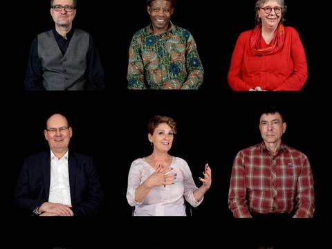 Videoinstallation "Generation Mauerbau" – Neun Menschen aus Ost und West, die 1961 geboren wuren, sprechen über ihre Erfahrungen.