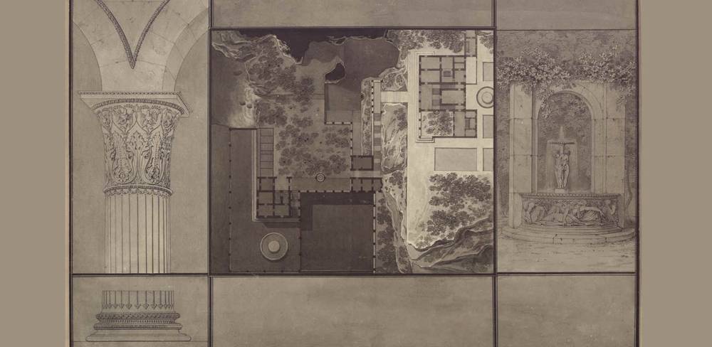 Karl Friedrich Schinkel, „Plan und Details eines Landhauses bei Syracus“ / Landhaus bei Syrakus, 1804, 2011