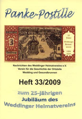 Titelblatt "Panke-Postille. Nachrichten des Weddinger Heimatvereins e.V."