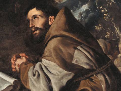 Antonio del Castillo y Saavedra, Der Heilige Franziskus betend (Detail), ca. 1655/60