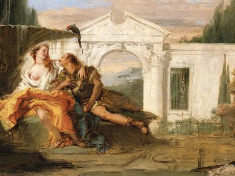 Giambattista Tiepolo, Rinaldo und Armida im Zaubergarten (Detail), 1750-53