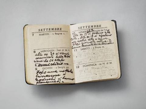 2.	Kalender des Hauptmanns Mario Zipoli mit Eintragungen zu seiner Gefangennahme in Frankreich, 1943, Riccardo Zipoli, Venedig
