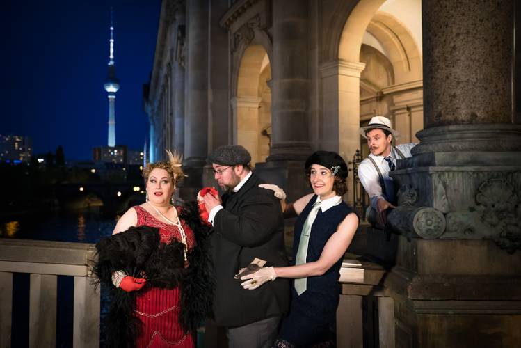 Mörderische Spreefahrt – von links: Ariane Wendland, Maximilian Rauscher, Maike Schaafberg, Reinhard Schmidt