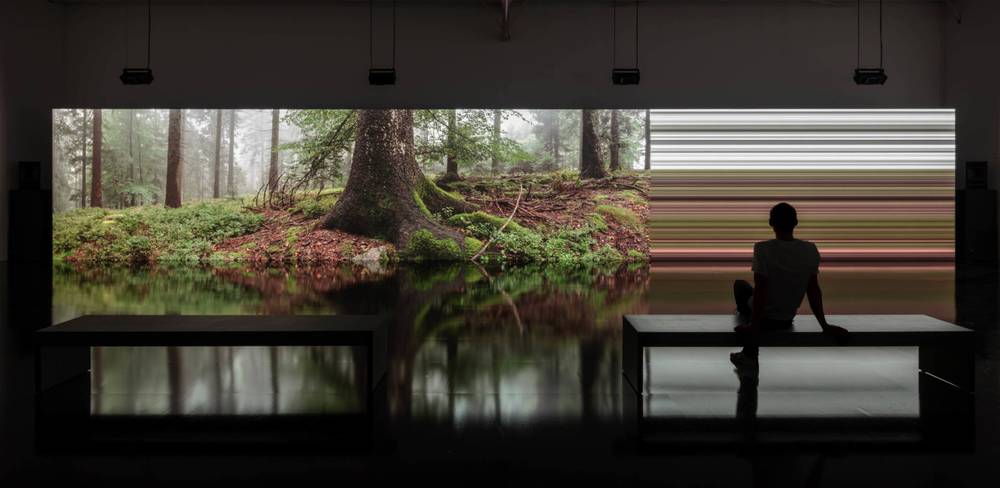 Ryuichi Sakamoto | seeing sound, hearing time, Ausstellungsansicht, Hamburger Bahnhof – Nationalgalerie der Gegenwart, 11.9.2026 – 20.6.2027, async-immersion, 2023, Ryuichi Sakamoto + Shiro Takatani