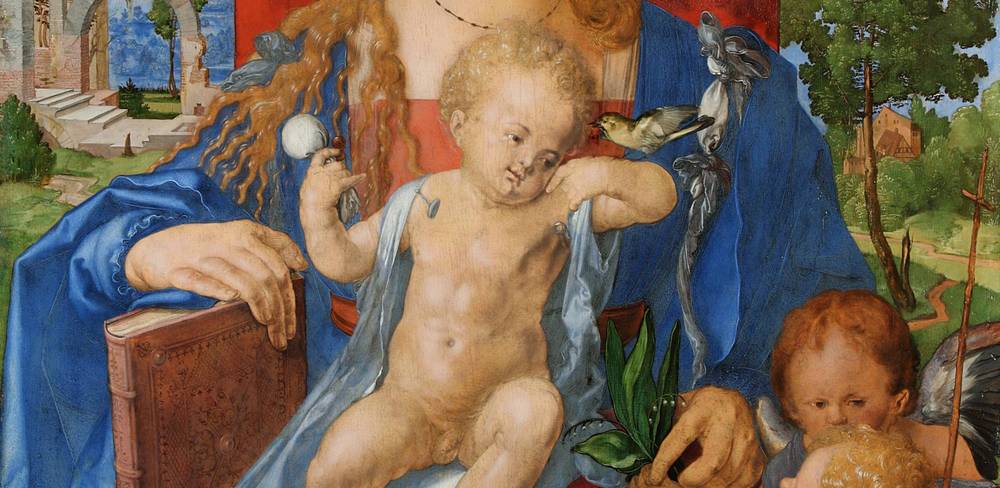 Albrecht Dürer, Die Madonna mit dem Zeisig (Detail), 1506