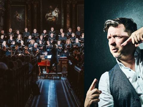 Das „MarienVokalconsort“ und Gebärdenschauspieler Jan Sell (Montage) – Das „MarienVokalconsort“ und Gebärdenschauspieler Jan Sell (Montage)