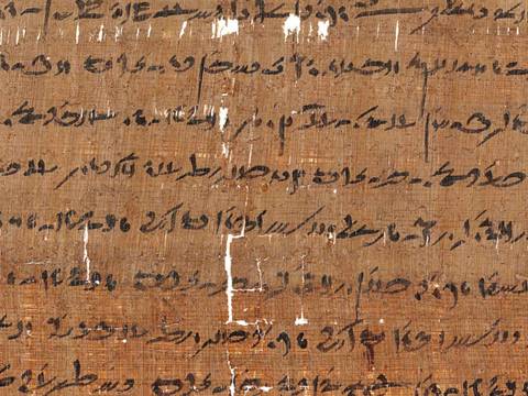 Demotischer Brief des Persischen Satrapen Pherendates an die Priester des Gottes Chnum von Elephantine wegen möglicher Stellenbesetzungen, Detail