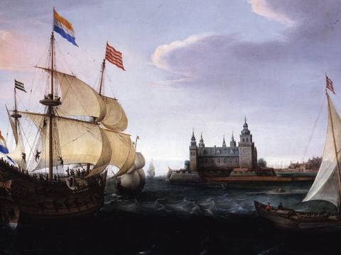 Hendrik Cornelisz Vroom, Holländische Schiffe im dänischen Sund vor Schloss Kronborg, 1614