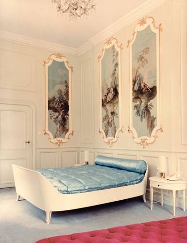 Berlin, Schloss Schönhausen, Bett im Gästezimmer – Berlin, Schloss Schönhausen, Bett im Gästezimmer © SPSG