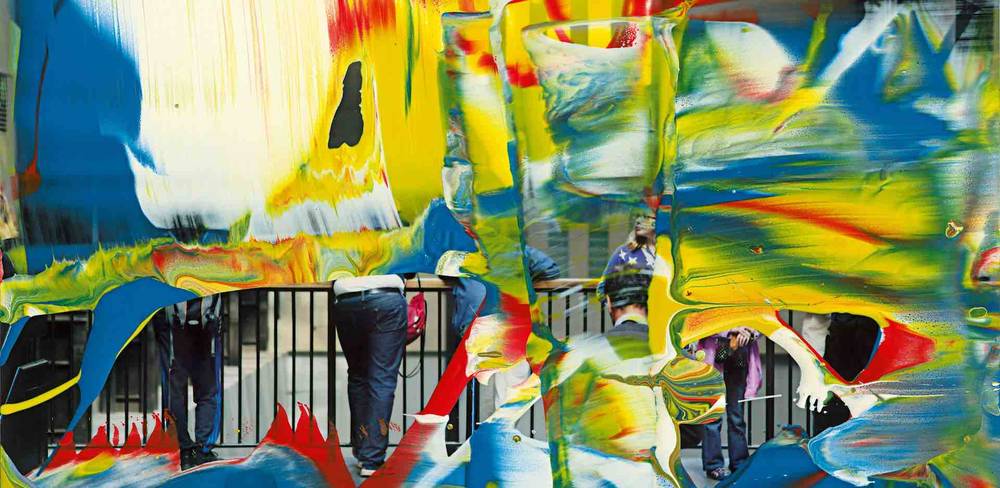 Gerhard Richter, MV 133, 2011, Detail, Lack auf Farbfotografie, 10,1 x 15,1 cm
