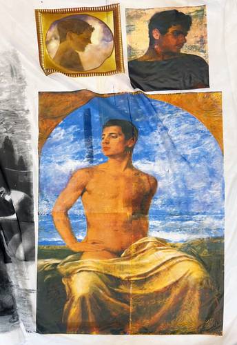 Philipp Gufler, Imitationen von Paul, 2026. Screen print on fabric