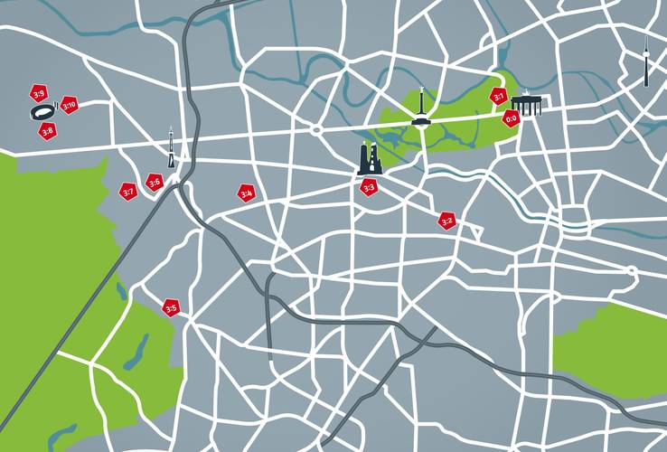 Fußball Route Berlin, Routenkarte 03 – Fußball Route Berlin, Routenkarte 03 © Fußball Route Berlin