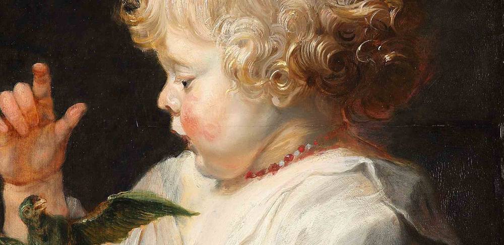 Peter Paul Rubens, Das Kind mit dem Vogel, Detail, um 1614