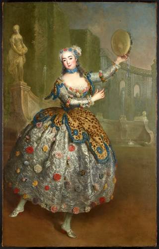 Antoine Pesne: Barbara Campanini als Bacchantin, um 1745. Öl auf Leinwand, 221 × 140 cm – Antoine Pesne: Barbara Campanini als Bacchantin, um 1745. Öl auf Leinwand, 221 × 140 cm