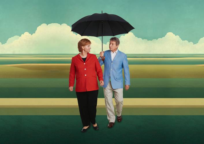 Christoph Marti und Tobias Bonn sind Miss Merkel und Joachim Sauer.