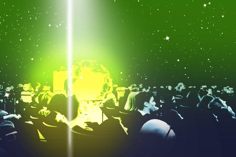 Titelbild Hörspielkino unterm Sternenhimmel – Titelbild der Hörspielkinos unterm Sternenhimmel in grüner Farbausgabe.