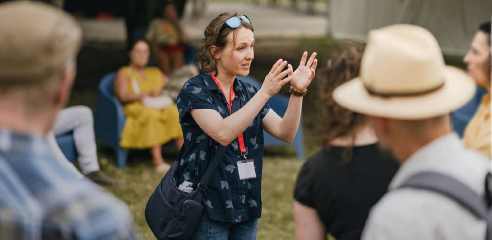 Führung entlang des Archäologischen Pfads in Berlin.