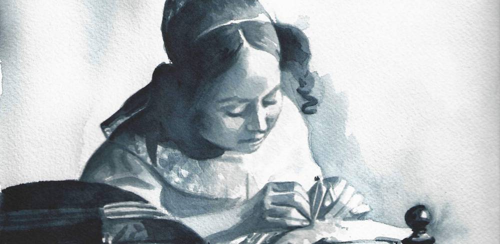 Giulia Andreani, Étude pour "La Dentellière", Detail, 2025