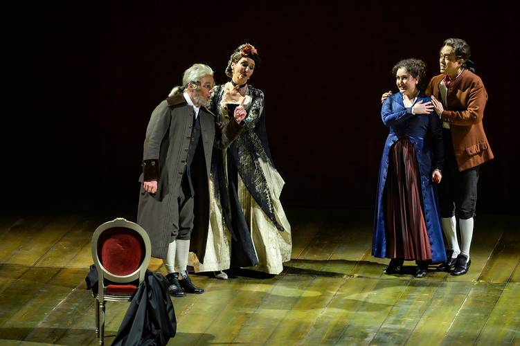 Le nozze di Figaro – Lilit Davtyan als Susanna, Byung Gil Kim als Figaro, Ulrike Helzel als Marcellina, Padraic Rowan als Bartolo