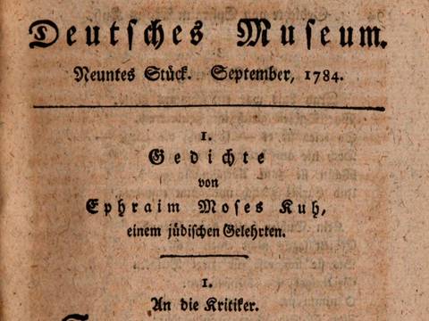 Das Gedicht „An die Kritiker“ von Ephraim Moses Kuh (Ausschnitt)