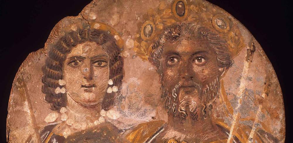 Tondo mit Darstellung des Kaisers Septimius Severus und seiner Familie, Detail, um 200 n. Chr.