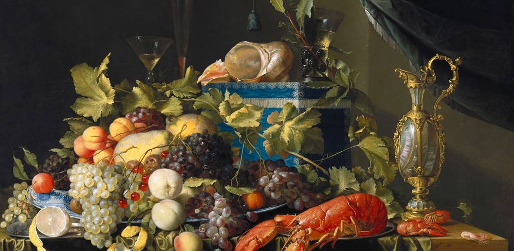 Jan Davidsz. de Heem, Stillleben mit Früchten und Hummer, Detail