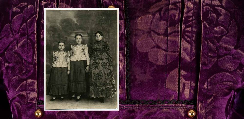 Festtagstracht der Bauerntochter Katharina Ackermann, Kljajićevo / Kernei / Kerény (Jugoslawien, heute Serbien) um 1933.