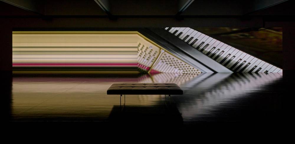 Ryuichi Sakamoto & Shiro Takatani, async–immersion tokyo, 2024, Installationsnansicht „Ryuichi Sakamoto | seeing sound, hearing time“, Museum of Contemporary Art Tokyo (MOT) 2024