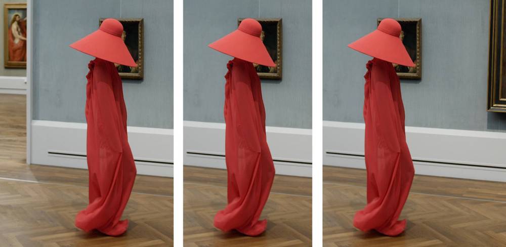 Filmstill aus dem Video zum Mode-Shooting in der Gemäldegalerie Berlin, Februar 2025