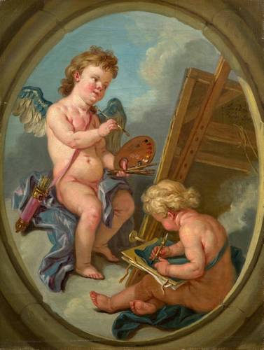 Amédeé Van Loo, „Allegorie der Malerei“, 1765 – Amédeé Van Loo, „Allegorie der Malerei“, 1765