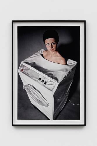 In the Kitchen (Washing Machine), 1977; courtesy of Richard Saltoun Gallery London, Rome and New York and Société, Berlin