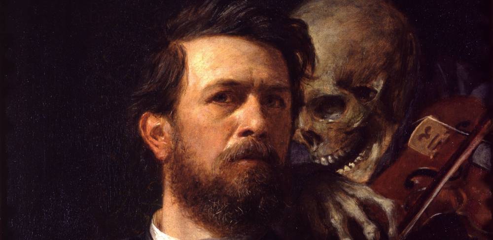 Arnold Böcklin: Selbstbildnis mit fiedelndem Tod, 1872
