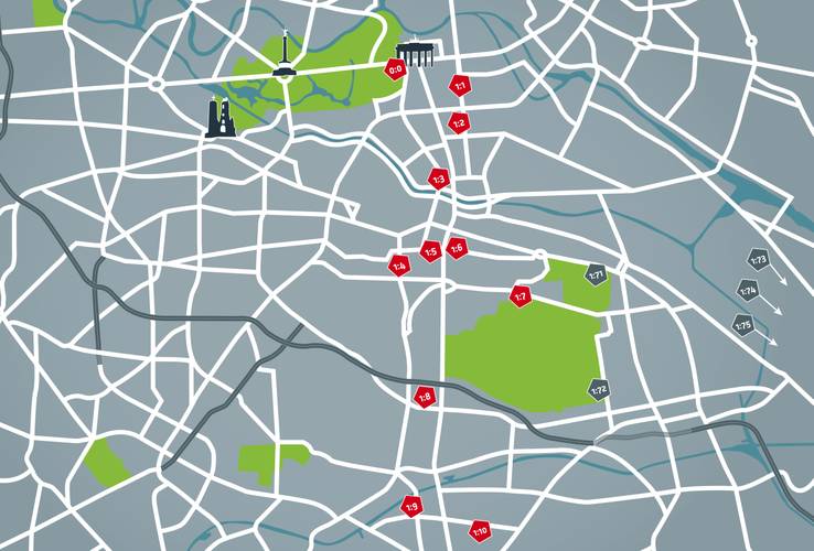 Fußball Route Berlin, Routenkarte 01 – Fußball Route Berlin, Routenkarte 01 © Fußball Route Berlin