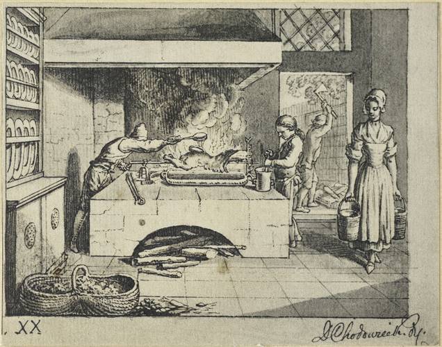 Daniel Chodowiecki: Küchenszene, um 1774 – Daniel Chodowiecki: Küchenszene, um 1774