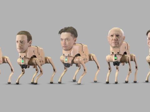 Beeple, Regular Animals, 2025, Roboter, Computer, Drucker, Silikon, Steuerungselektronik