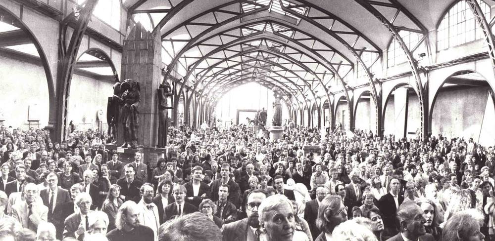 Eröffnung der Ausstellung Ethos und Pathos. Die Berliner Bildhauerschule 1786-1914 im Hamburger Bahnhof, 1990
