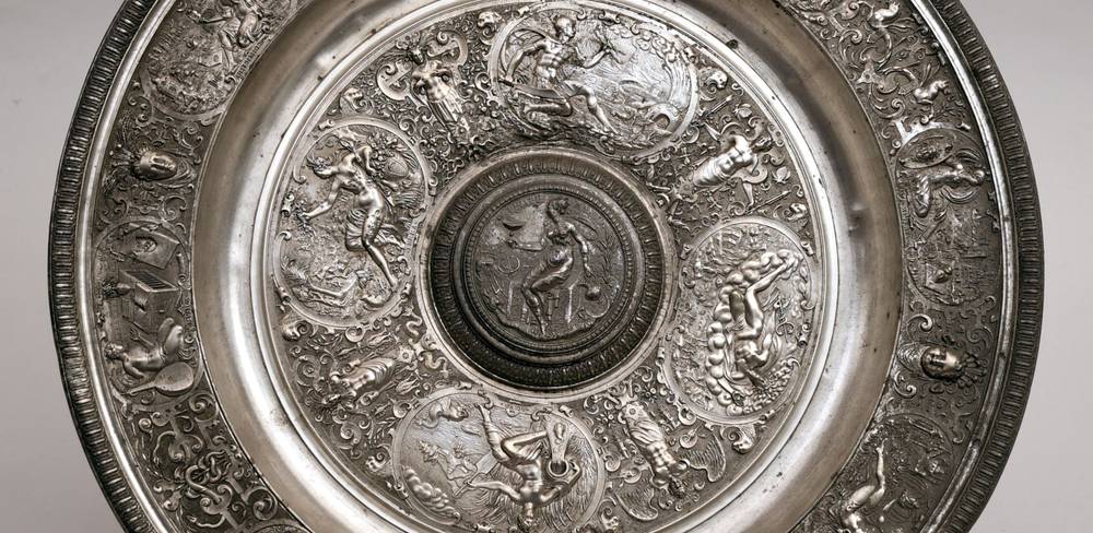 François Briot: sog. Temperentia-Schale. Mömpelgard 1585