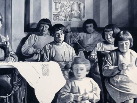 Giulia Andreani, Die Weberinnen (Dentellières), Detail, 2025