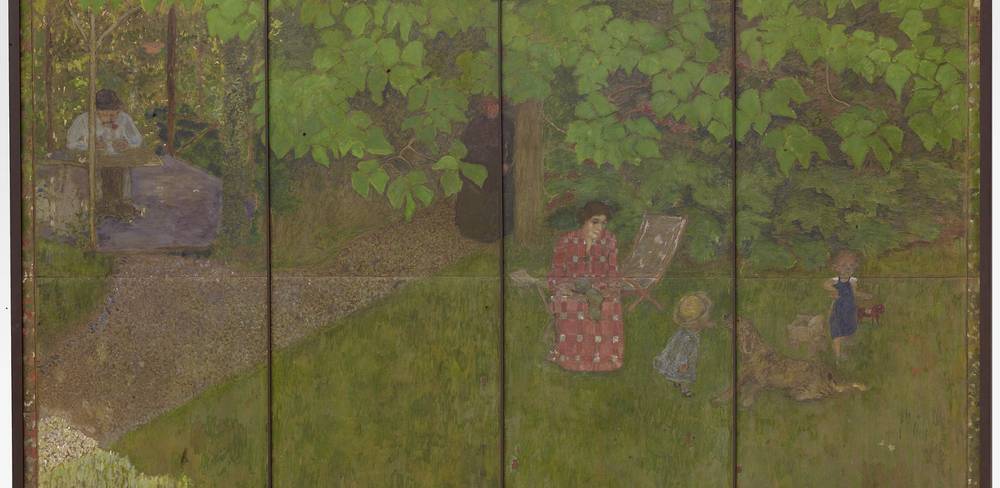 Pierre Bonnard (1867-1947), Die Familie Claude Terrasse im Garten